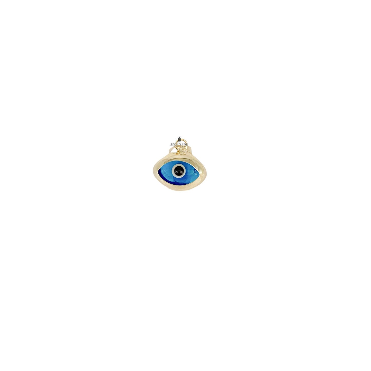 Eye shaped evil eye pendant Turkish ocean blue evil eye pendant mal del ojo pendant evil eye pendant protection all seeing eye charm