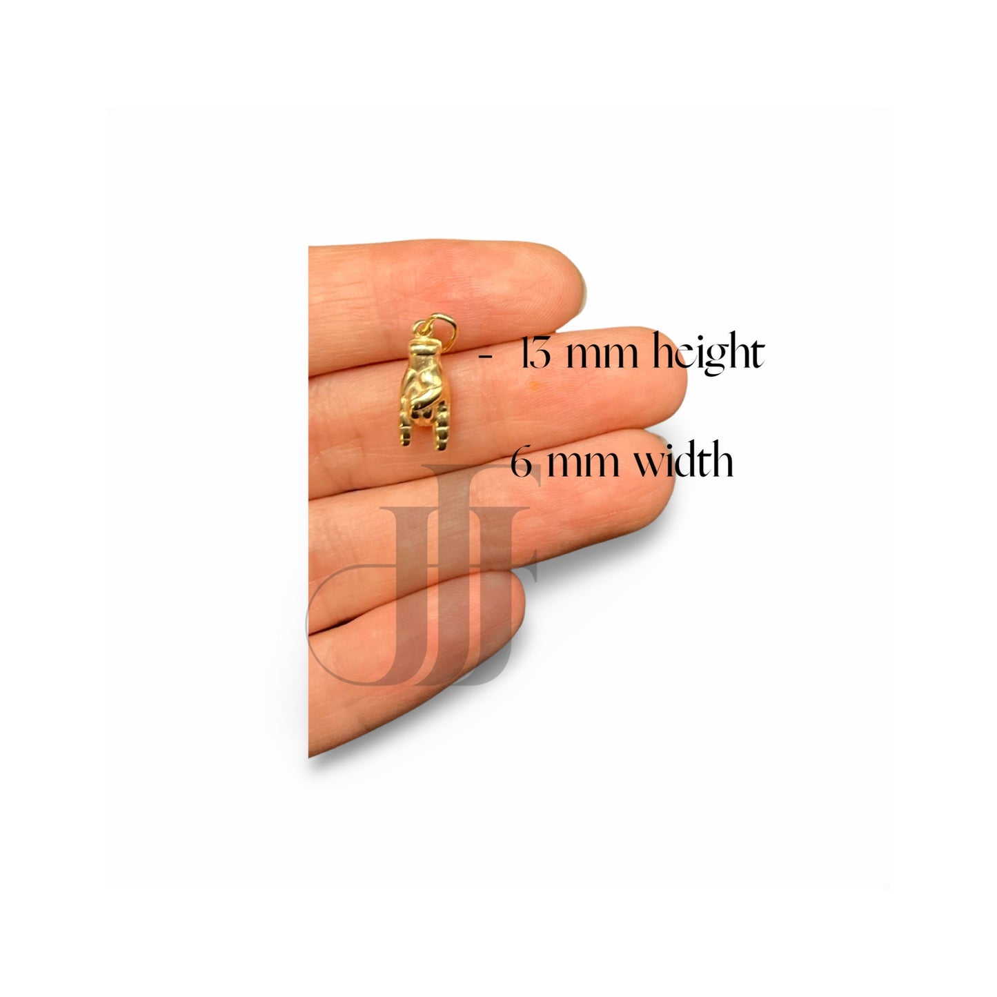 Mano Cornuto italian Charm Gold Hand Real Gold Italian Charm good luck charm Malocchio hand charm Italian superstition luck charm gift