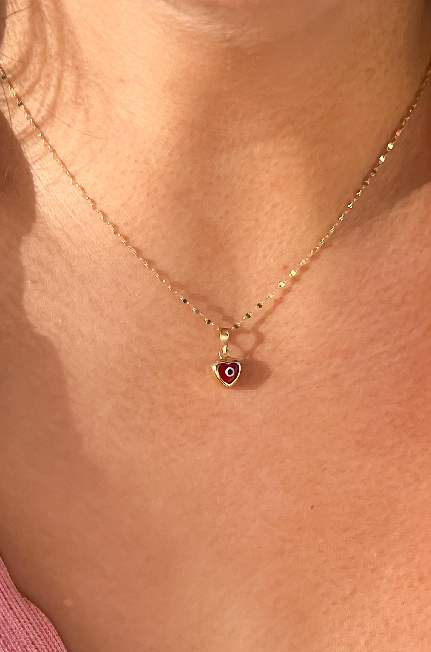Dainty heart evil eye pendant turquoise real 10k gold evil eye heart shaped charm pendant gift for hernprotection evil eye charm amulet eye
