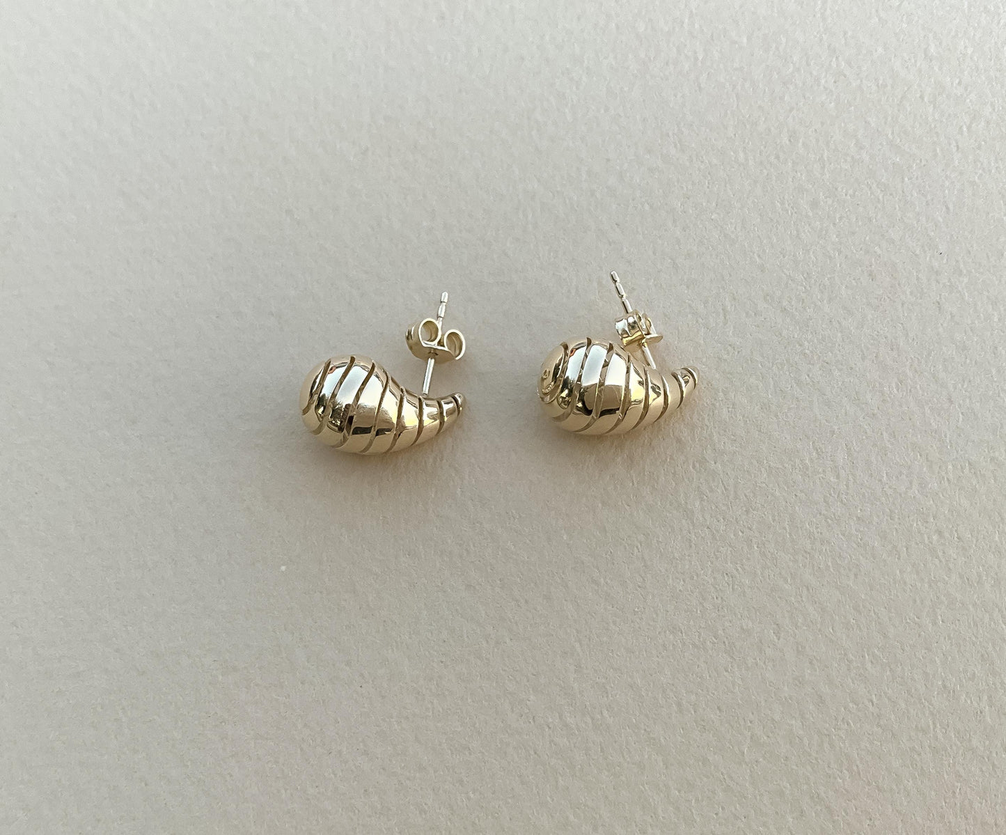 Gold Teardrop cut out dupe earrings 14k gold chunky dome trendy hoop earring statement earring real gold statement earring gift for her