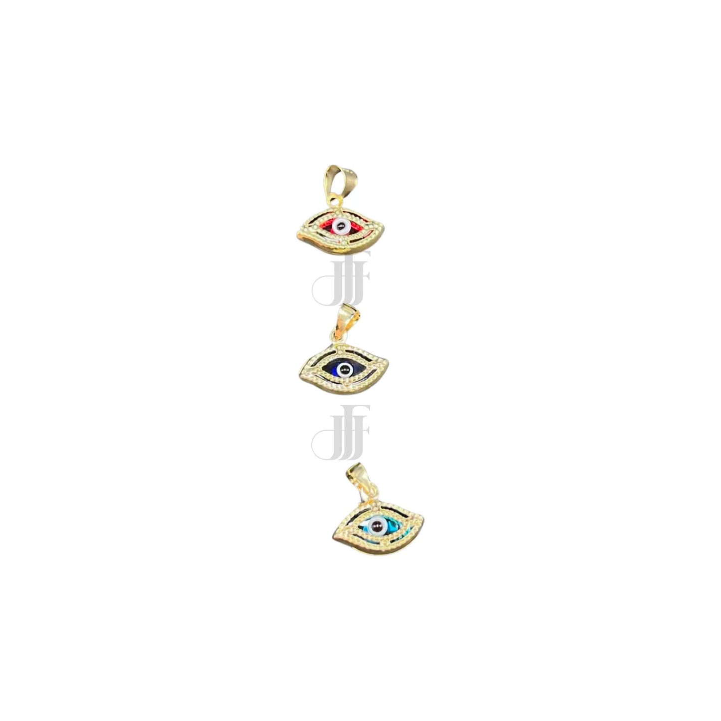 Evil Eye shaped pendant with dark blue evil eye protection evil eye amulet real gold evil eye pendant protection jewlery 14k yellow gold ojo