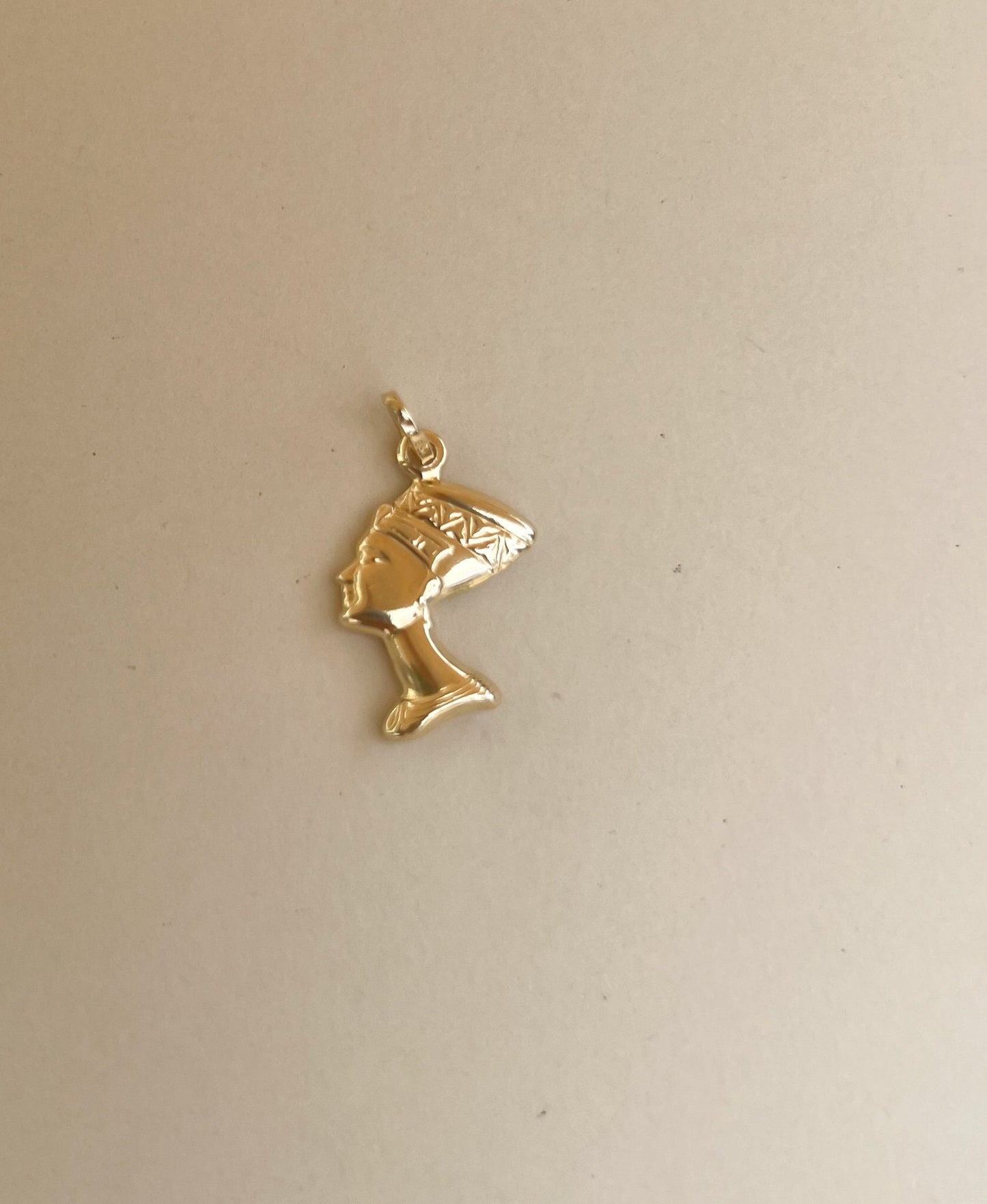 Nefertiti 3D pendant 14k yellow large gold Egyptian goddess pendant Nefertiti solid gold queen charm pendant for him Egyptian queen charm