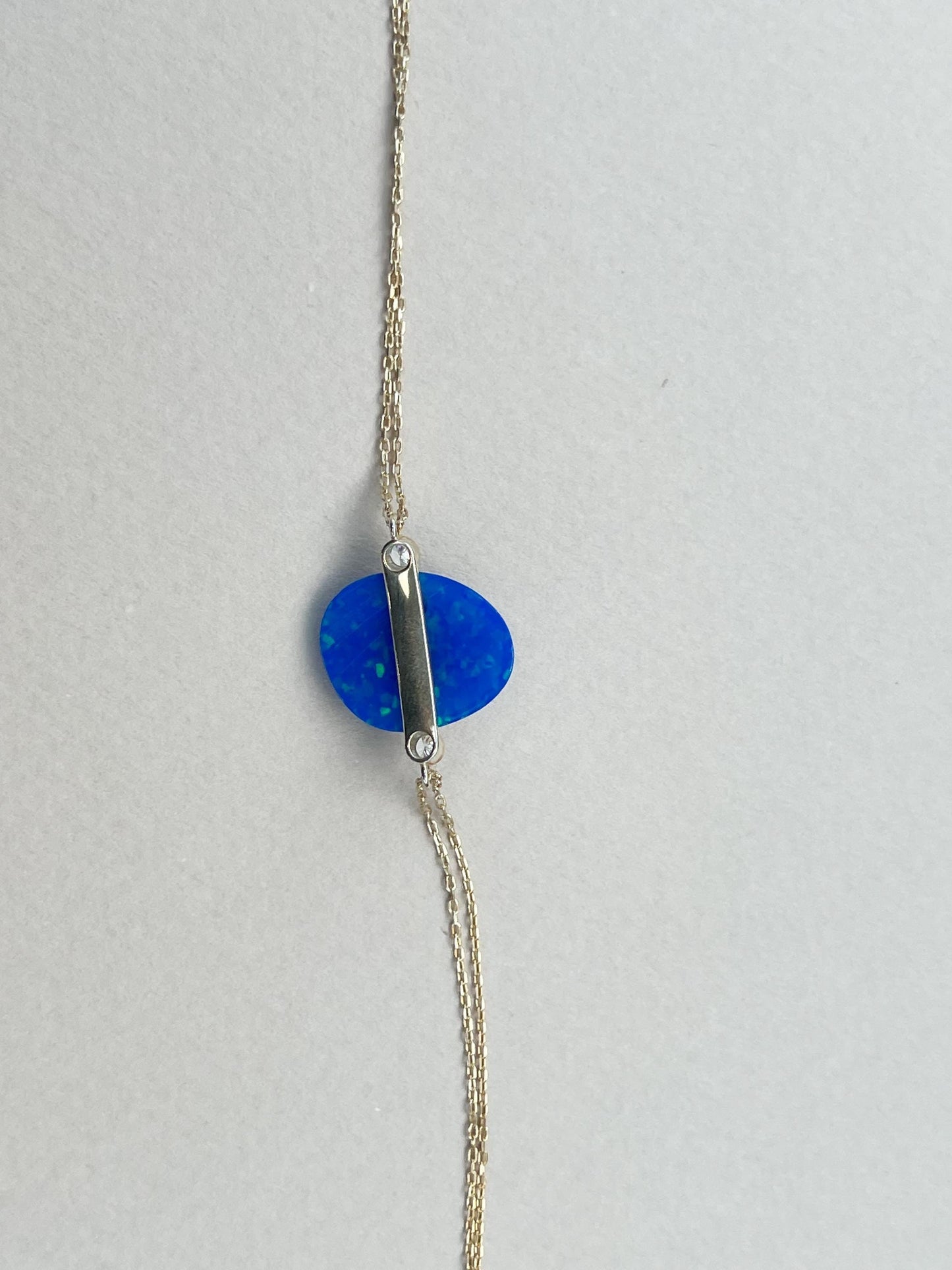 Gold Evil eye opal blue bracelet gold plated dark blue opal evil eye bracelet baguette white and light blue evil eye CZ stone evil eye
