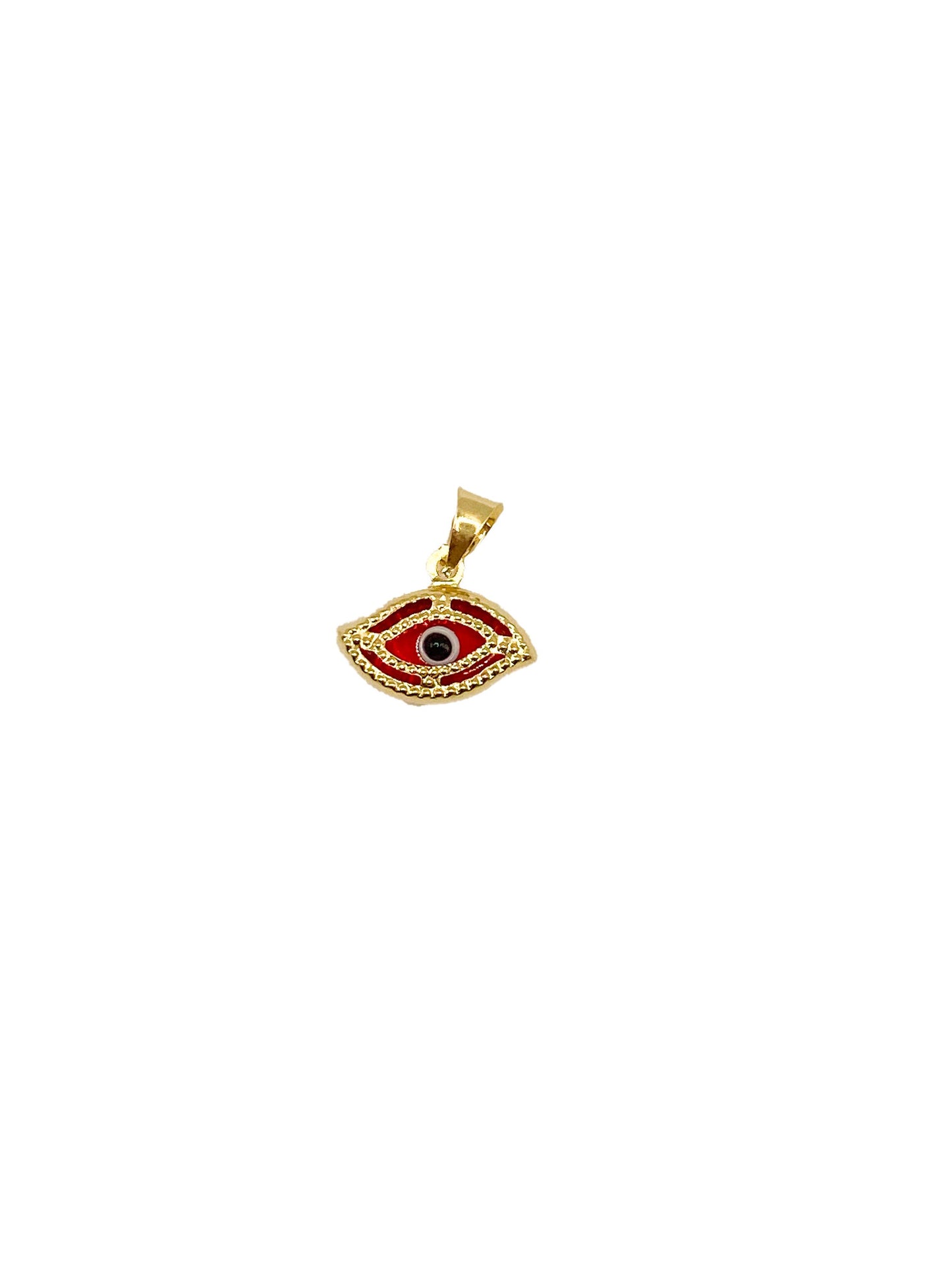 Evil Eye shaped pendant with dark blue evil eye protection evil eye amulet real gold evil eye pendant protection jewlery 14k yellow gold ojo