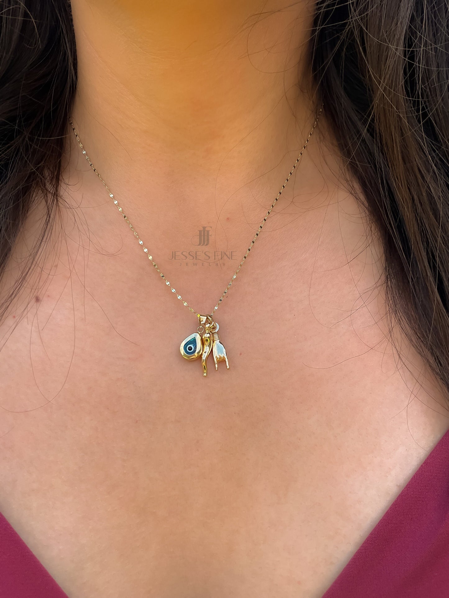 Dainty evil eye teardrop pendant with blue glass evil eye tiny teardrop pendant evil eye protection jewerly evil eye amulet gift for friend