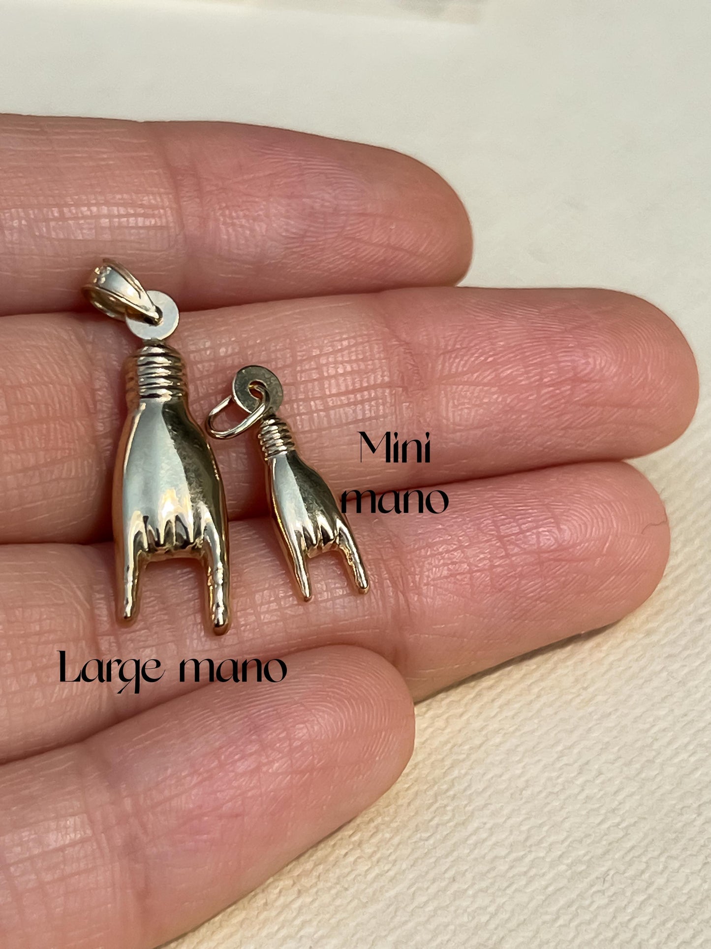 Italian mano cornuta pendant malocchio italian hand 14k gold pendant gold cornicello charm gift for him mini mano cornuta large mano cornuta