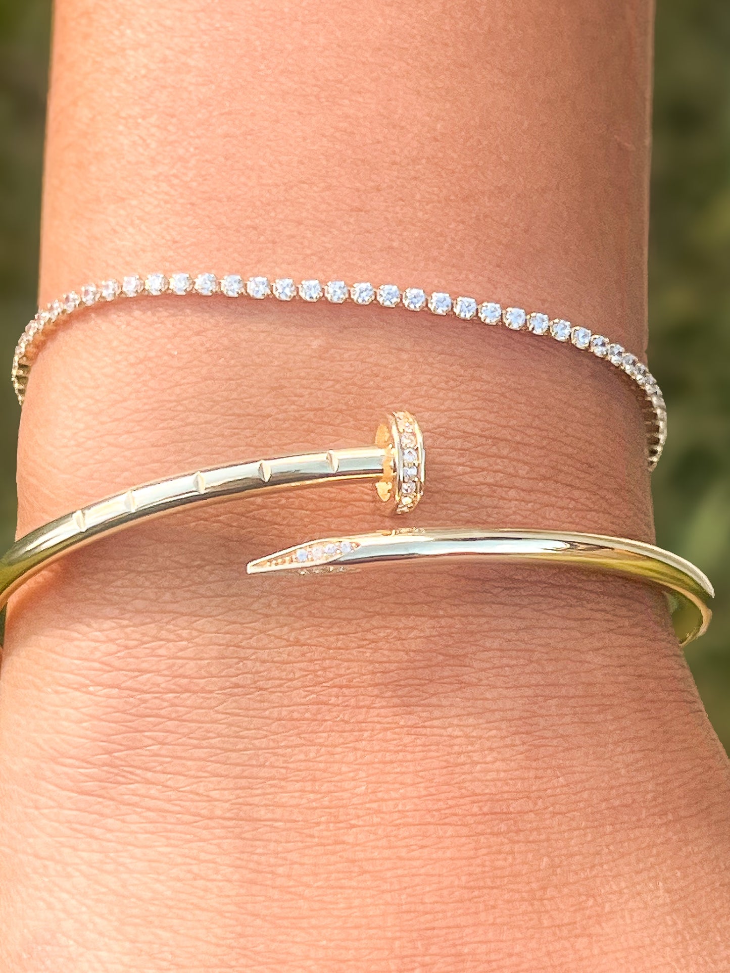 10k Gold bangle nail inspired