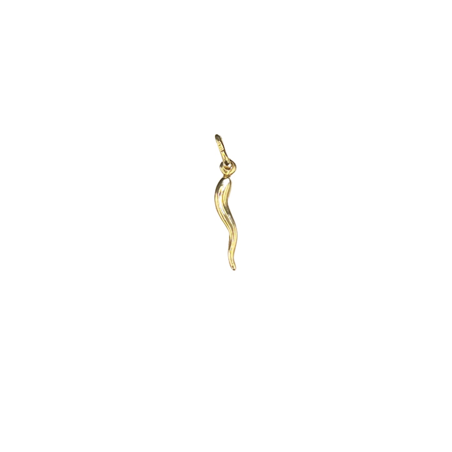 Dainty 10k yellow gold Italian cornilcello horn good luck charm dainty pepper pendant gold italian horn good luck gifts for him malocchio