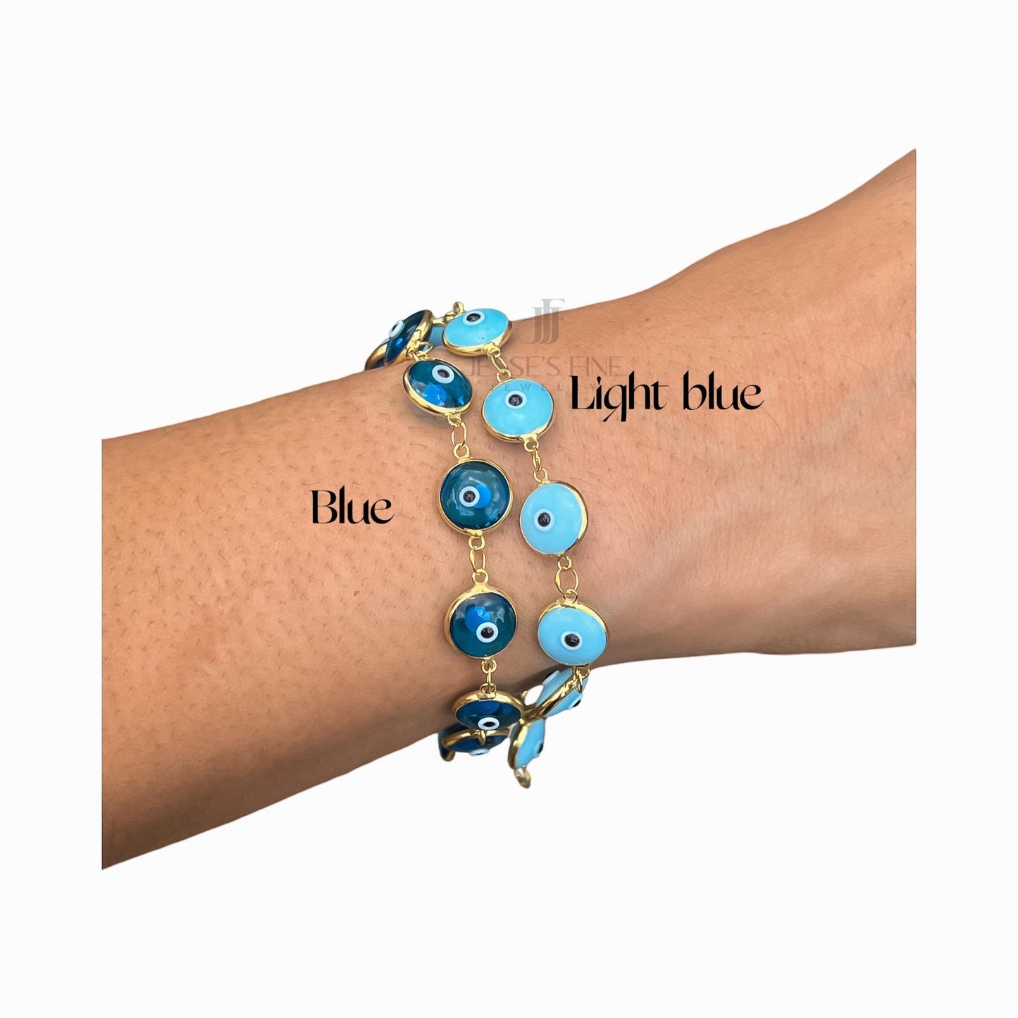Evil eye tennis bracelet gold plated tennis turquoise evil eye bracelet light blue evil eye bracelet multicolor evil eye bezel bracelet