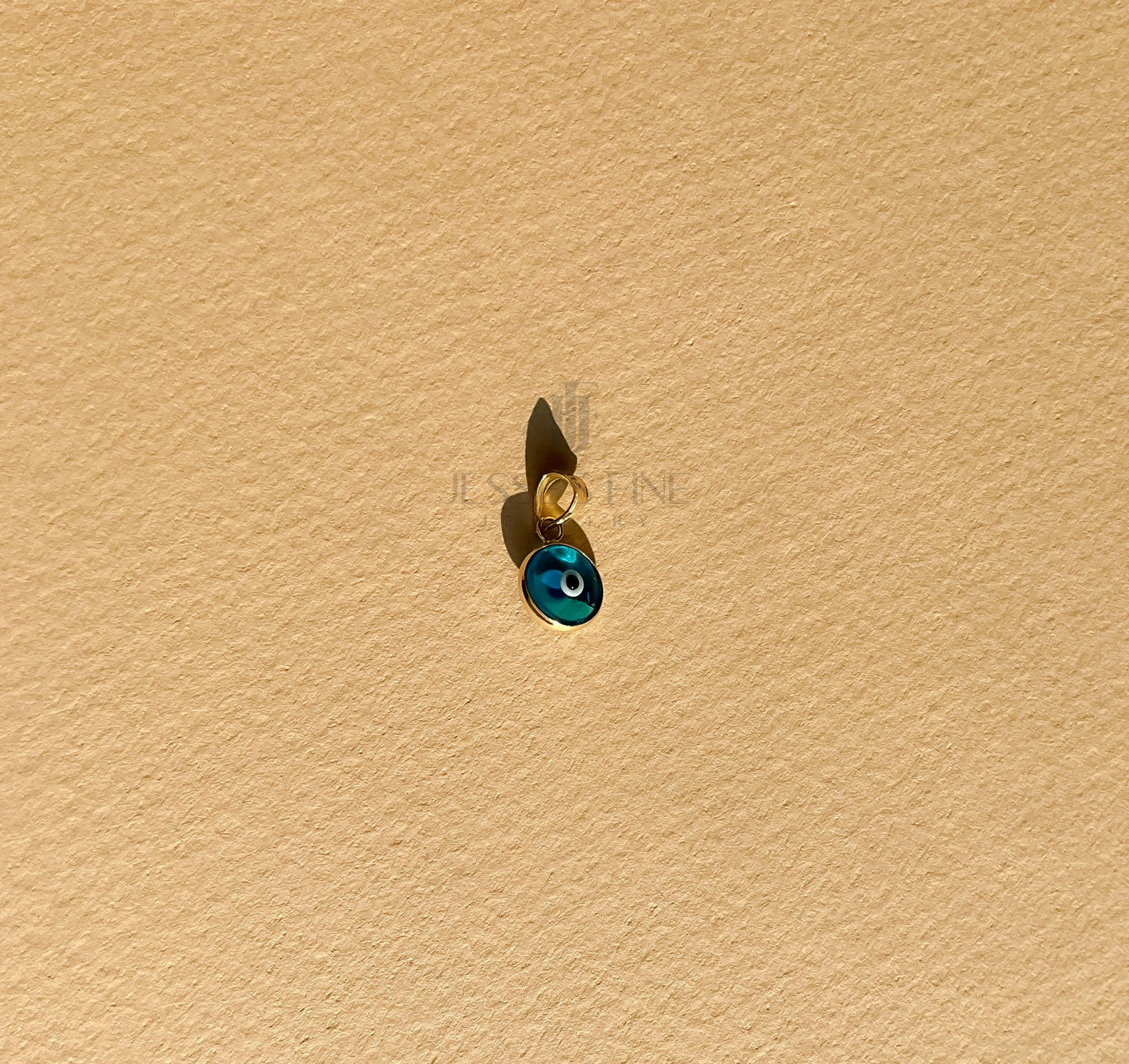 Turquoise evil eye and Mano Cornuto pendant Italian Gold Hand Cornuto 14K Gold Italian evil eye protection cornicello charm malocchio gold