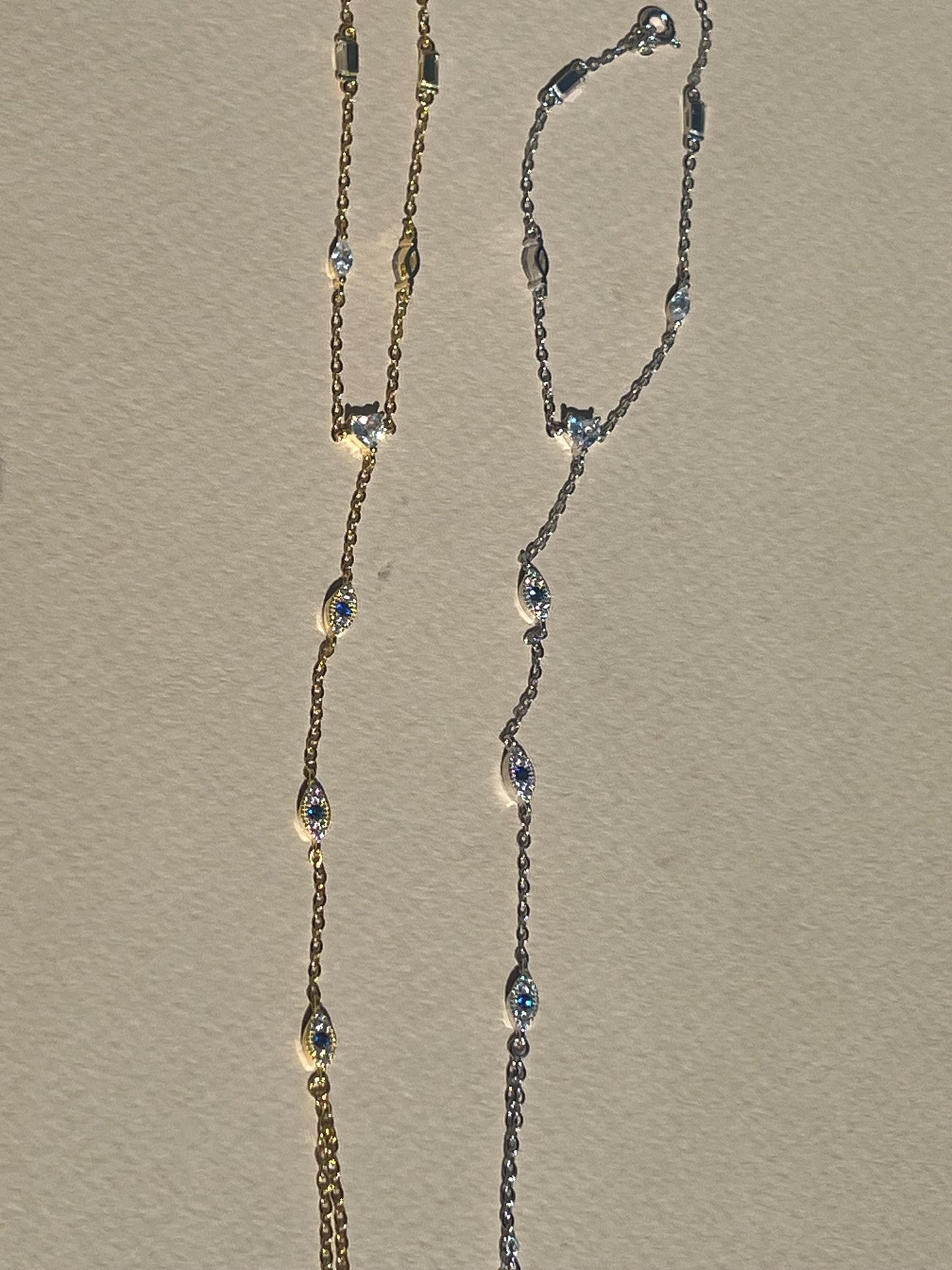 Gold dainty evil eye handchain bracelet blue evil eye gold hand chain bracelet trendy hand chain bracelet dark blue evil eye ring bracelet