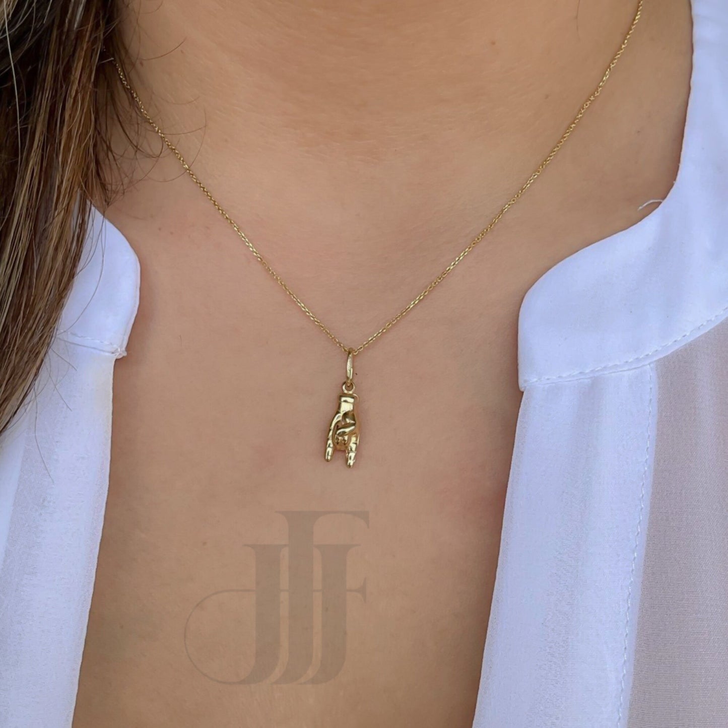 Mano Cornuto italian Charm Gold Hand Cornuto Real Gold Italian Charm good luck charm evil eye protection cornicello charm malocchio gold