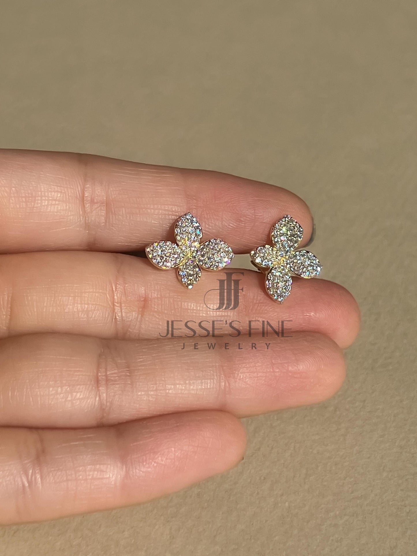 Bridal flower earrings wedding day earrings flower gold plated sterling silver earring bridesmaid earring blossom earrings designer earring