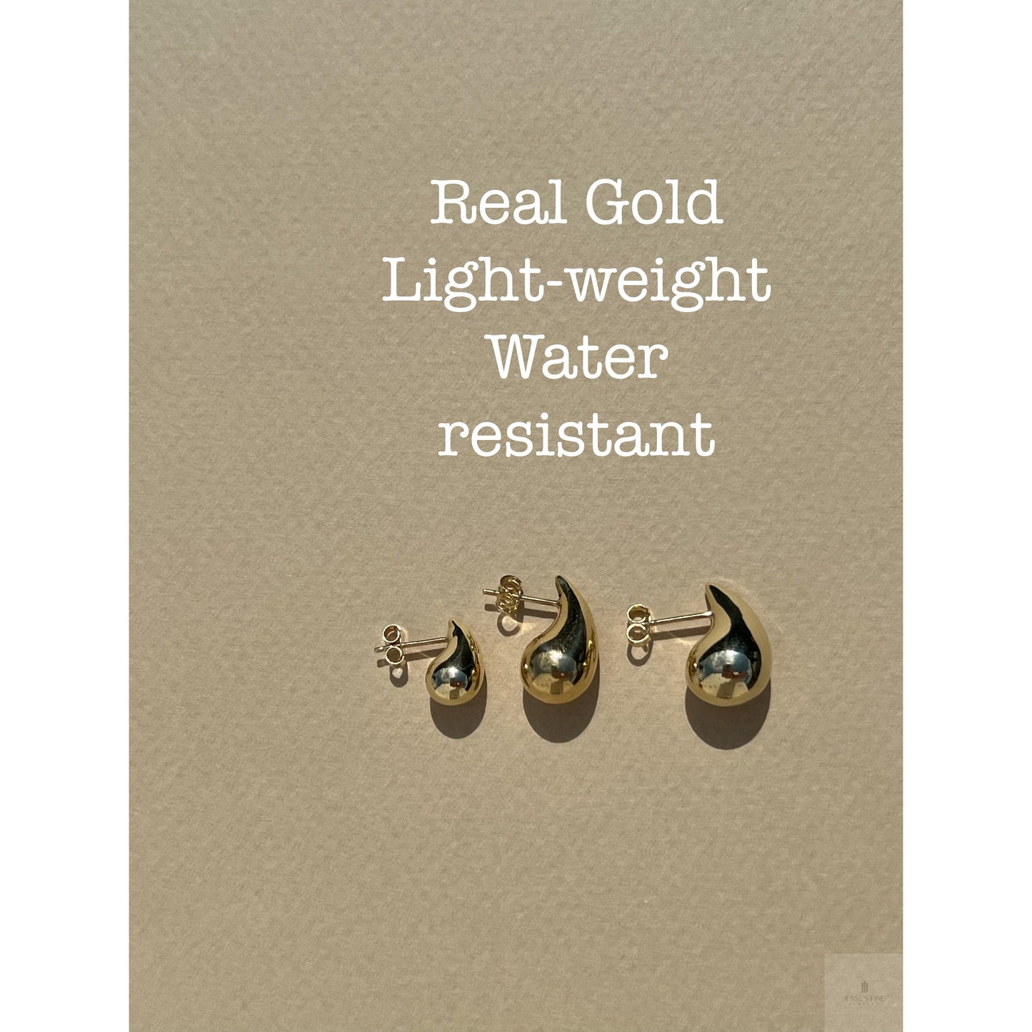 Gold Dupe teardrop earring 14k gold dome trendy hoop earring statement earring real gold dome statement earring gift for her gift for friend