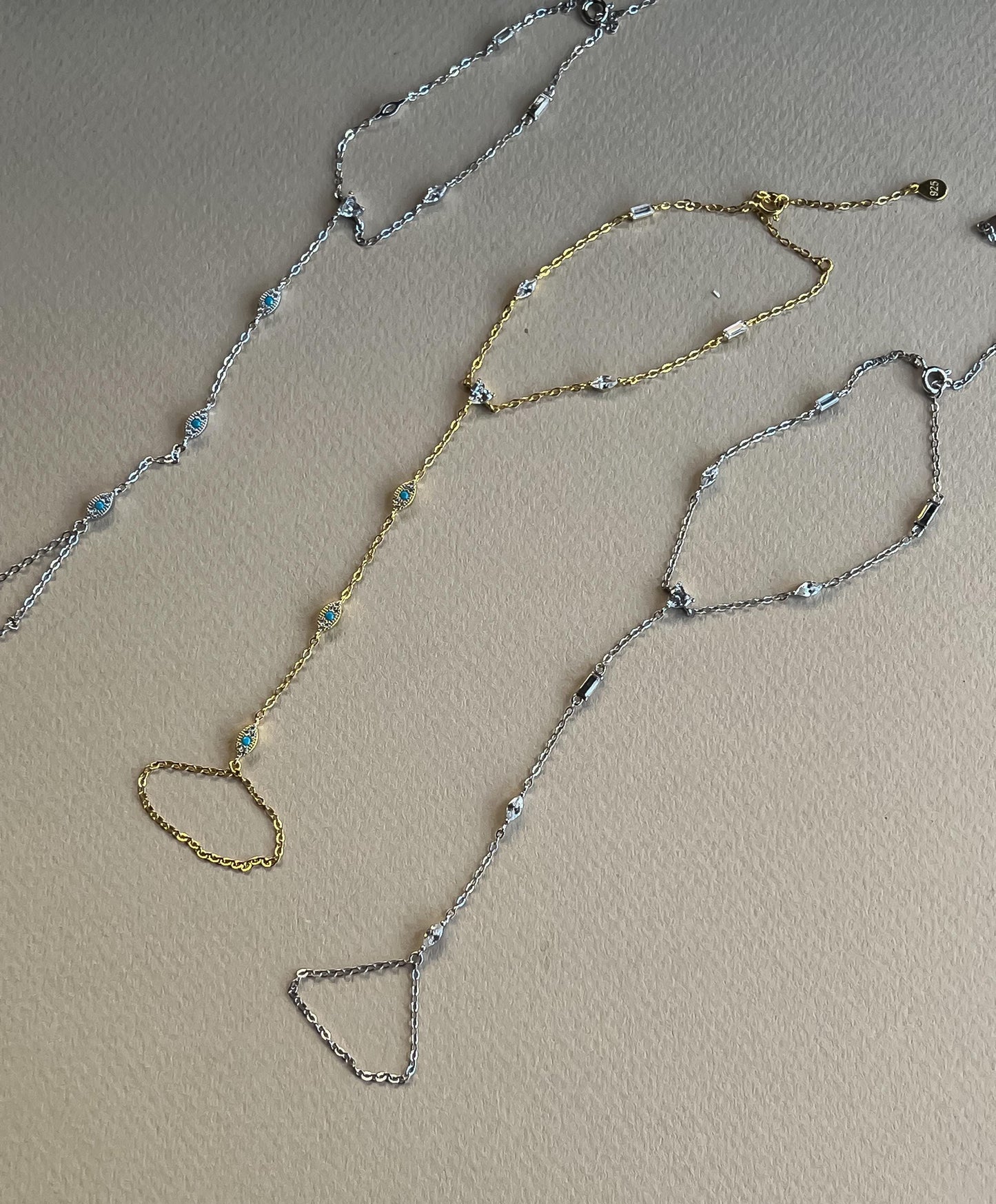 Evil eye handchain gold bracelet CZ evil eye silver hand chain bracelet trendy hand chain bracelet gift for girl turquoise evil eye bracelet