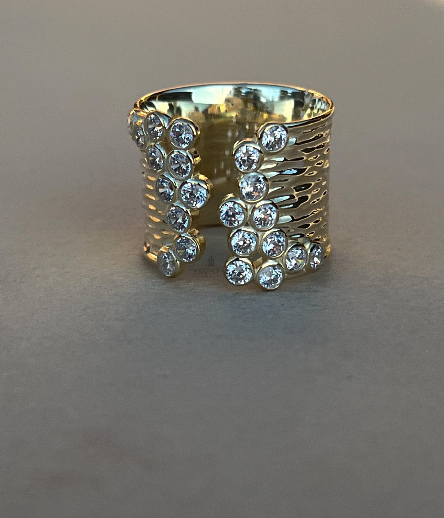 Thick hammered statement ring texture thick cigar style ring statement gold ring gift for her  western gold ring open ring adjustable ring