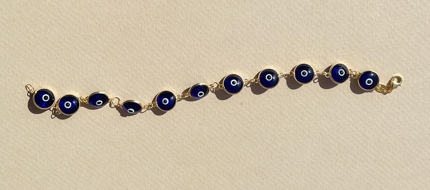 Blue Evil eye tennis bracelet gold plated tennis turquoise evil eye bracelet light blue evil eye bracelet dark blue evil eye bezel bracelet