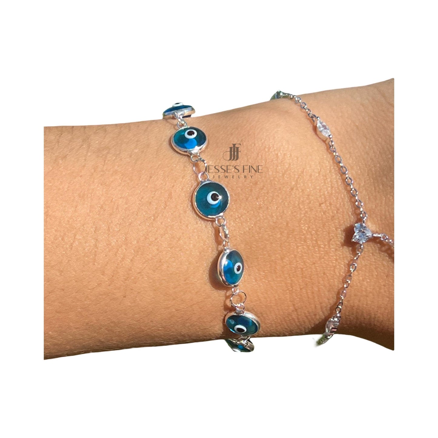 Silver Evil eye tennis bracelet all eyes tennis turquoise evil eye bracelet light blue evil eye bracelet protection evil eye bracelet gift