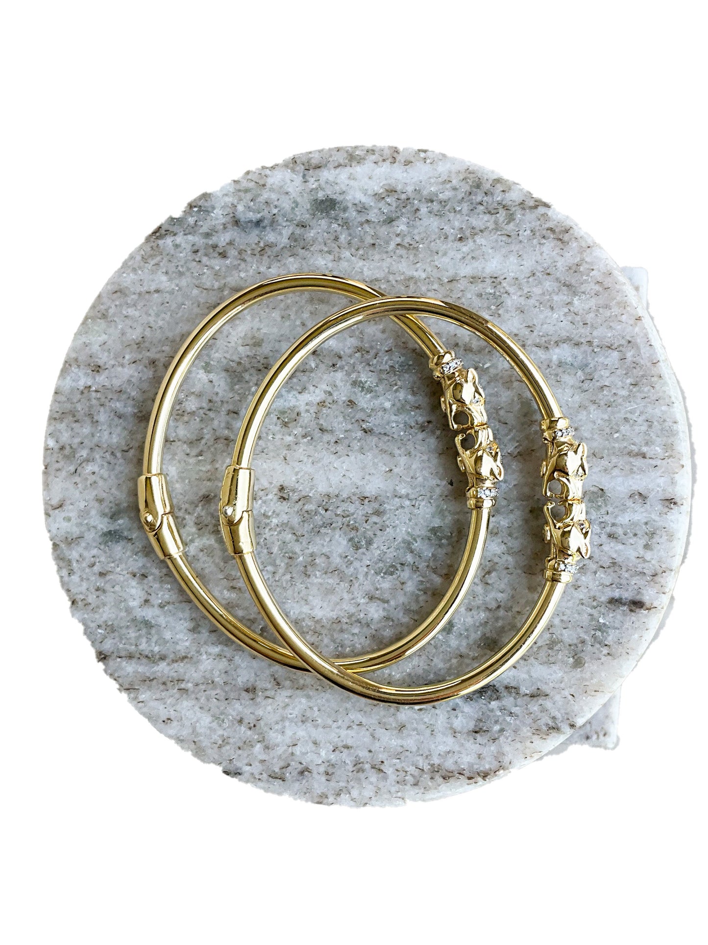 Double panther hinged cuff bracelet gold plated silver panther bangle gift for her gold panther cuff bangle gift for her unique jewlery
