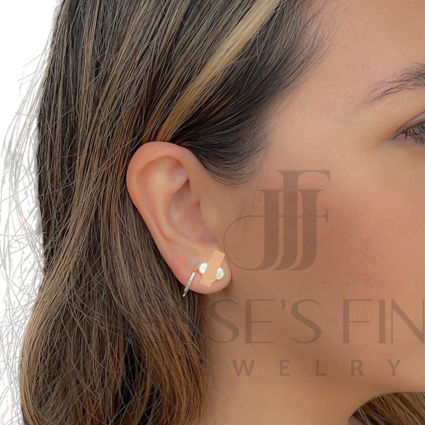 Dainty threader Earrings Dainty CZ stone Arc Wire Earrings Minimalist Earrings curated earring gift for her dainty earrings open hoop tiny