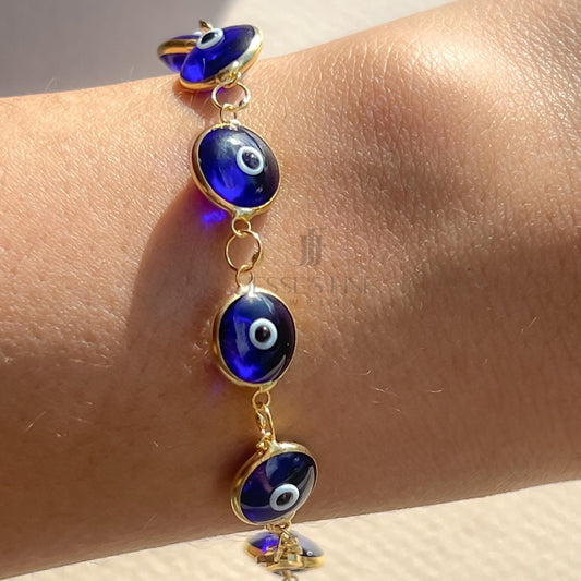 Blue Evil eye tennis bracelet gold plated tennis turquoise evil eye bracelet light blue evil eye bracelet dark blue evil eye bezel bracelet