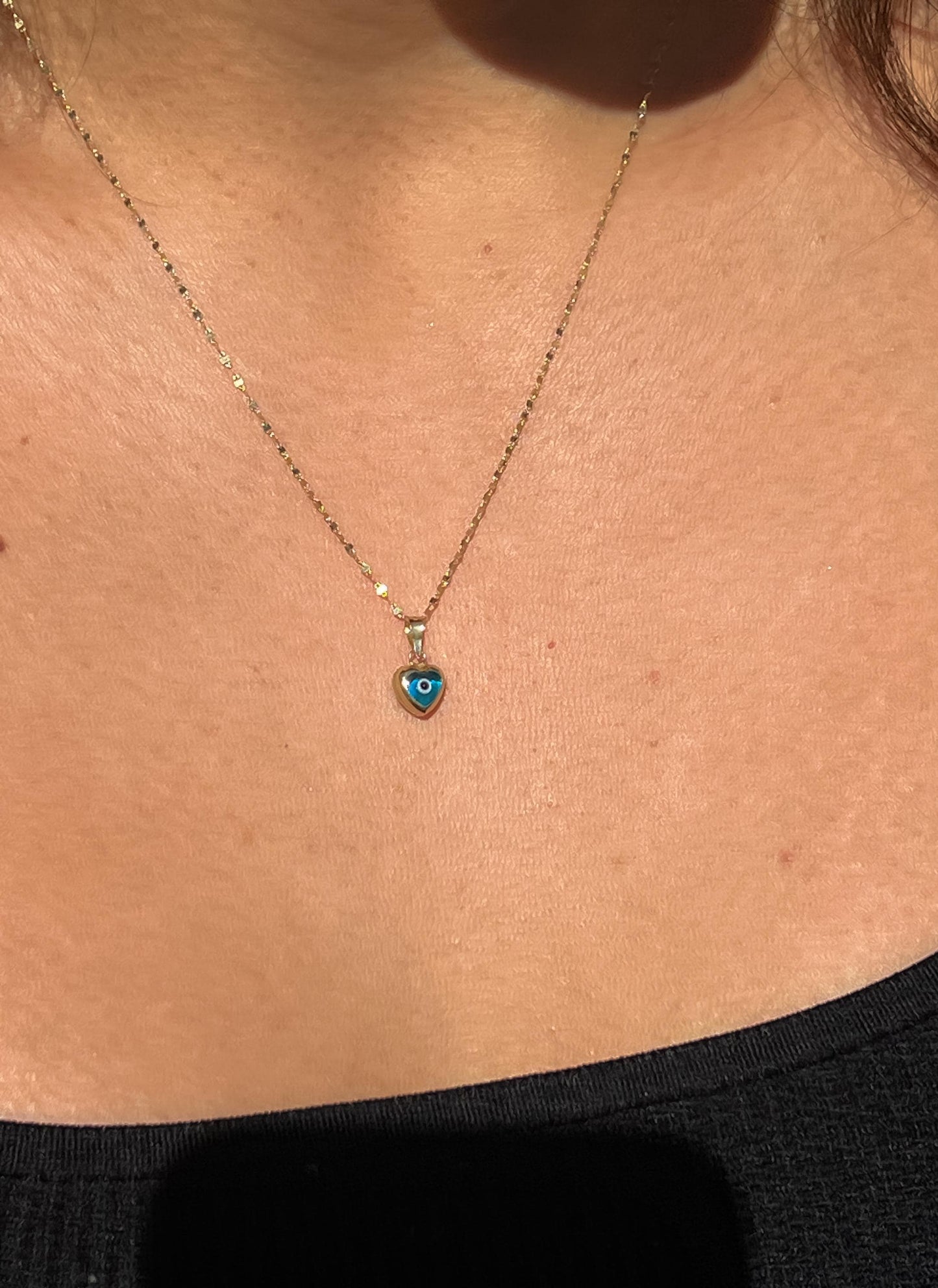 small heart evil eye pendant turquoise real 10k gold evil eye heart shaped charm pendant gift for hernprotection evil eye charm amulet eye