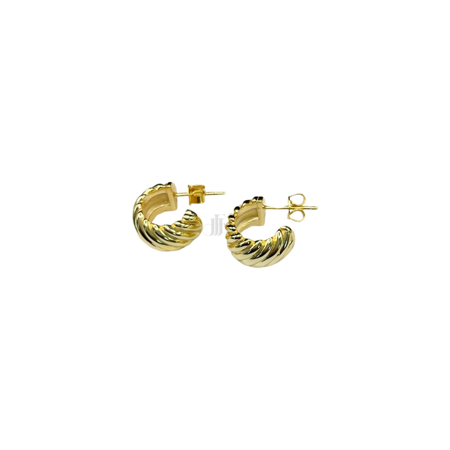 Cable rope sterling silver hoop earrings croissant hoop earrings unique hoop earrings gift for friend gold statement hoop earrings trendy