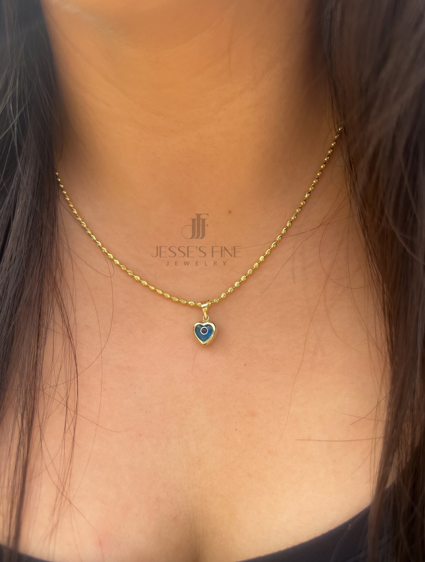 Turquoise real gold heart evil eye 14k evil eye heart shaped charm pendant gift for friend protection evil eye charm amulet evil eye gift