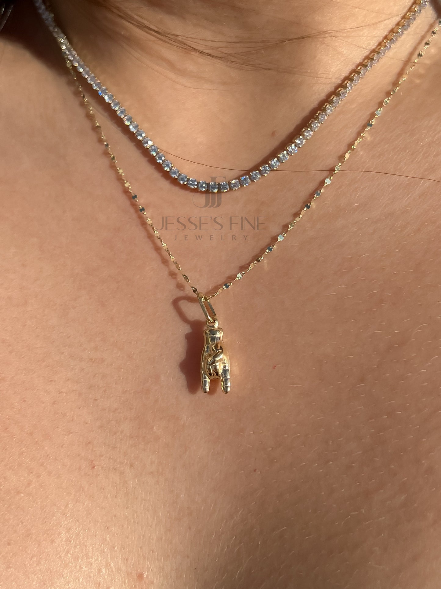 Mano Cornuto italian Charm Gold Hand Cornuto Real Gold Italian Charm good luck charm evil eye protection cornicello charm malocchio gold