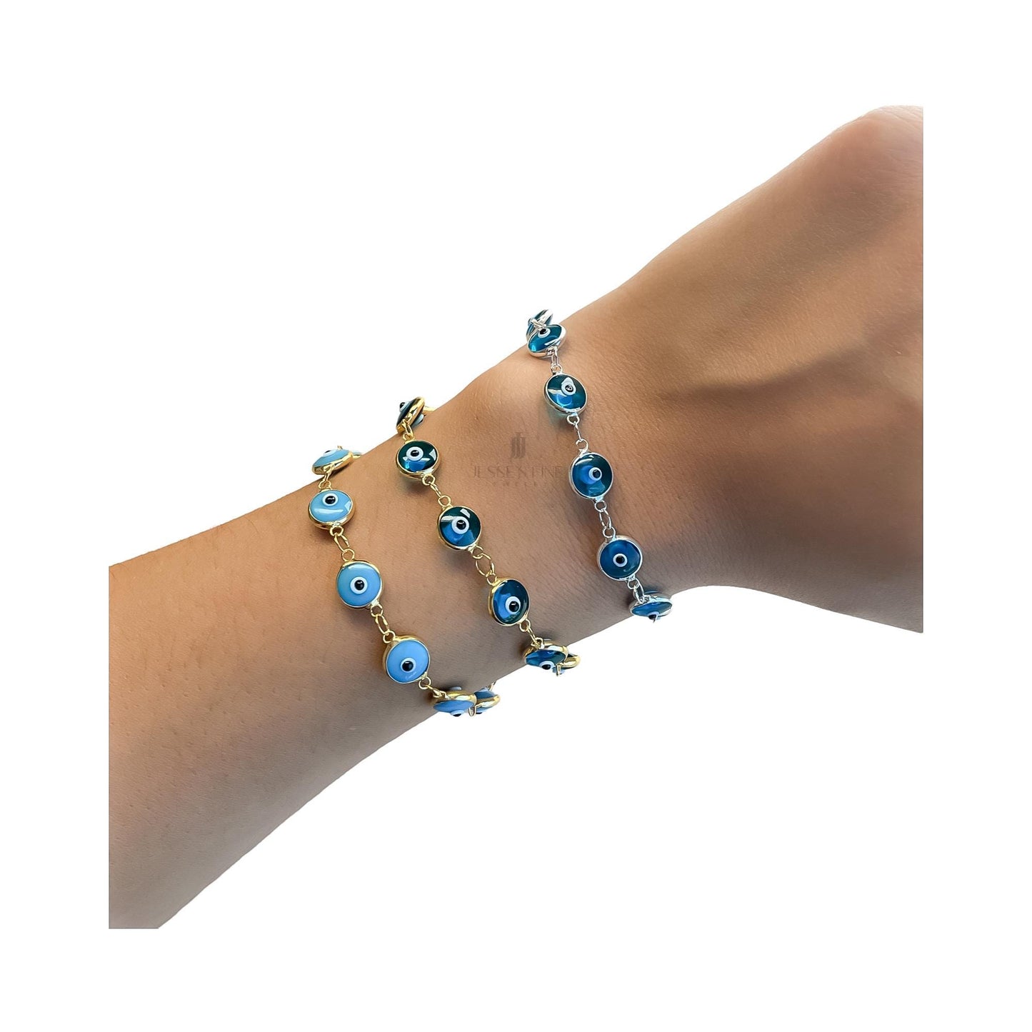 Tennis bracelet evil eye gold plated tennis turquoise evil eye bracelet light blue evil eye bracelet dark blue glass evil eye bezel bracelet