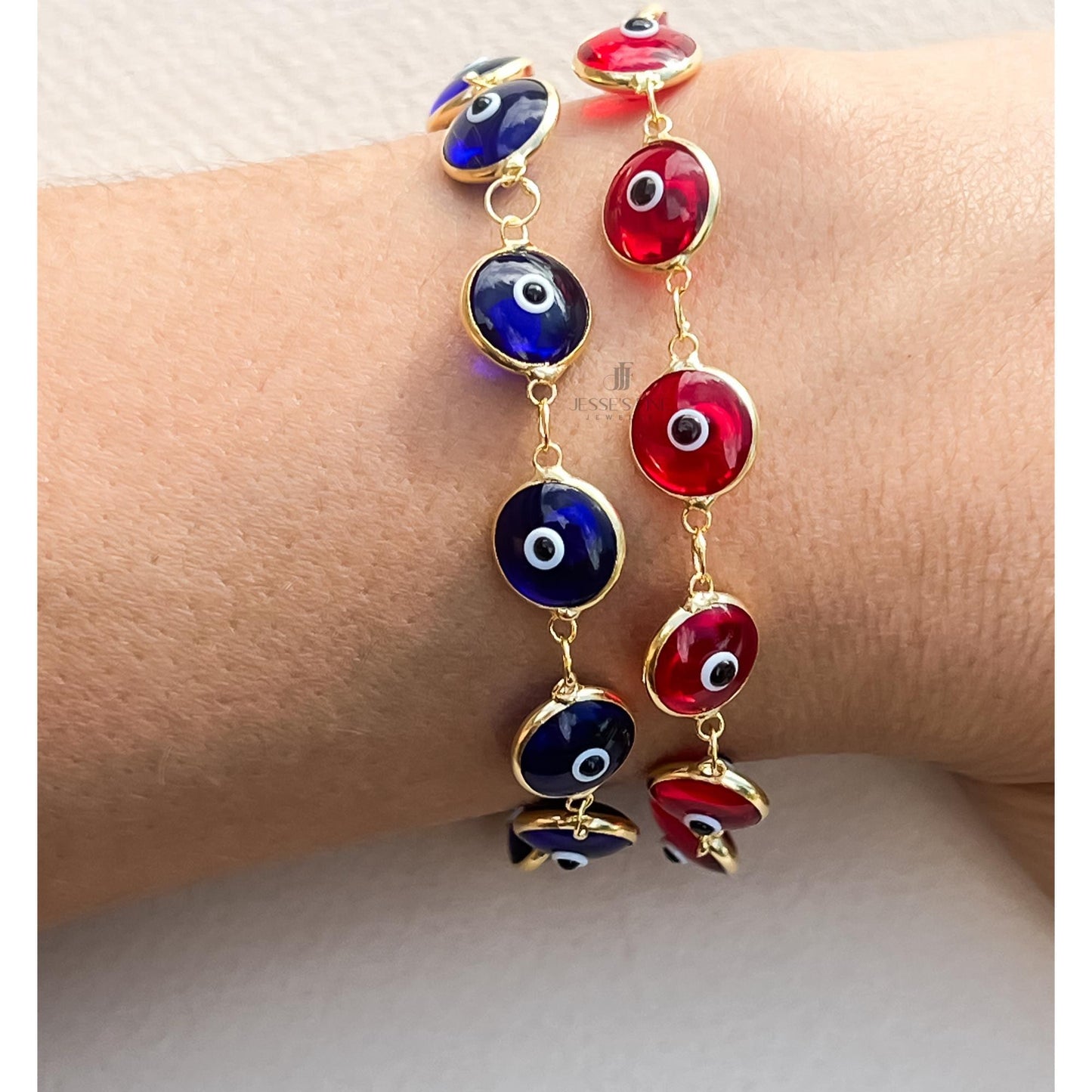Blue Evil eye tennis bracelet gold plated tennis turquoise evil eye bracelet light blue evil eye bracelet dark blue evil eye bezel bracelet