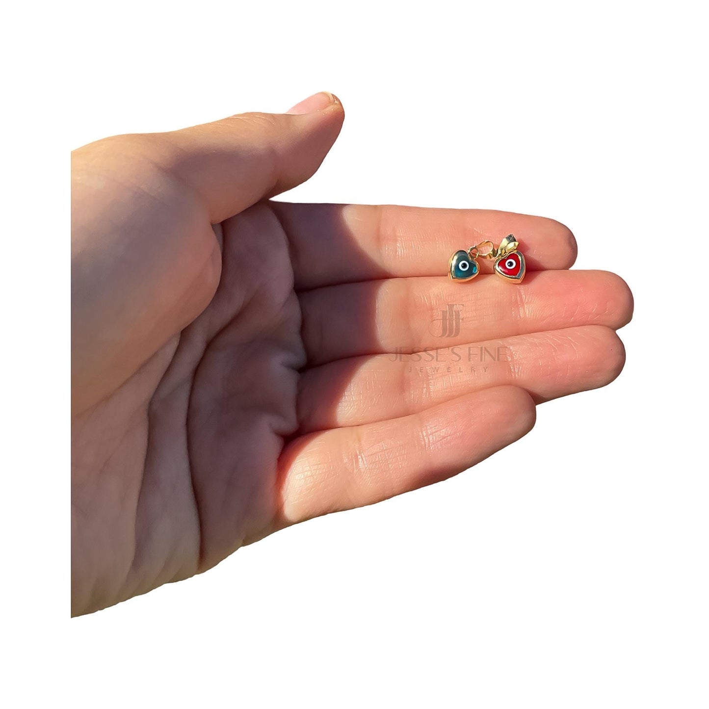 small heart evil eye pendant turquoise real 10k gold evil eye heart shaped charm pendant gift for hernprotection evil eye charm amulet eye