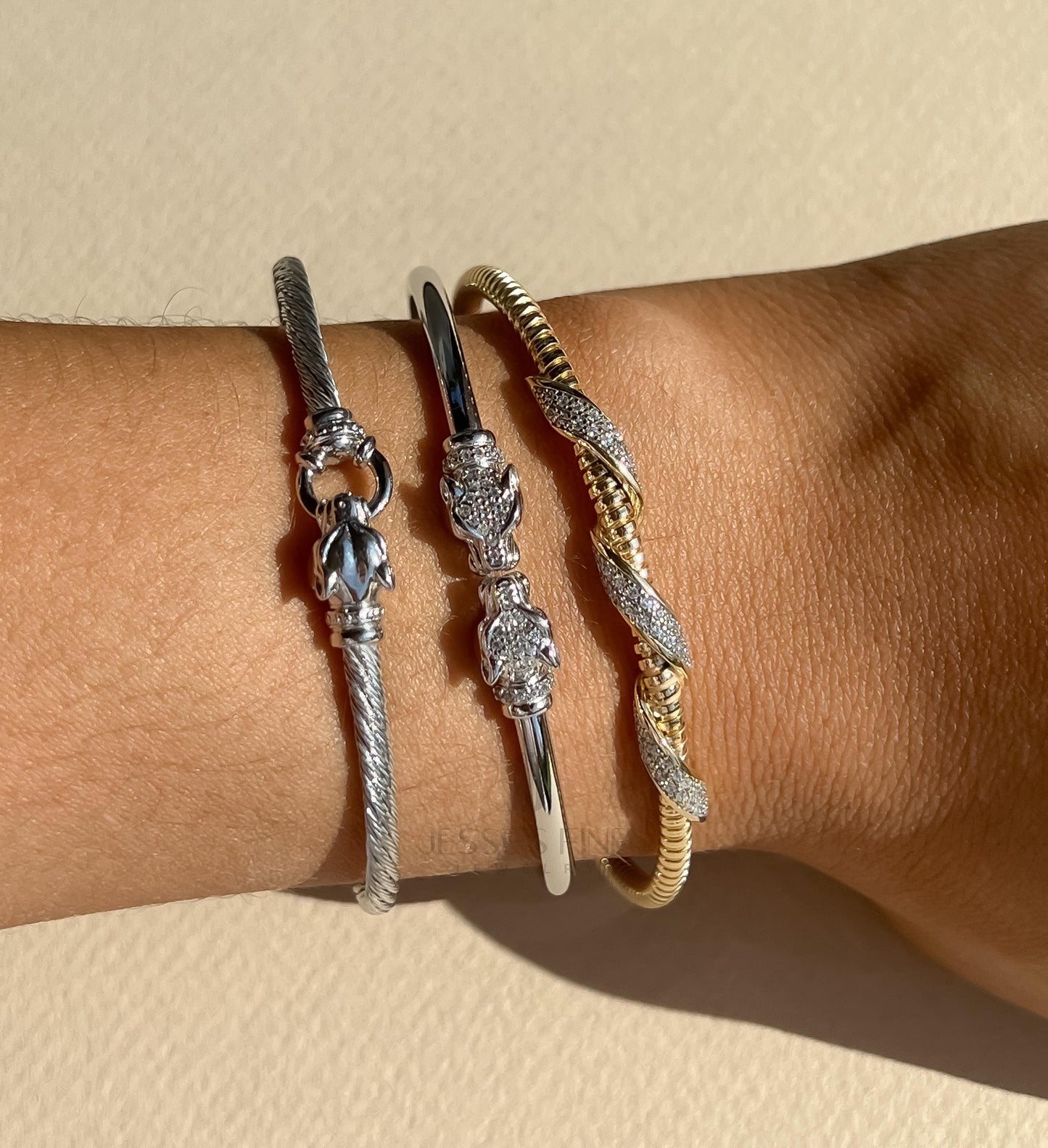 Silver Double panther hinged cuff bracelet silver panther bangle gift for her gold panther cuff bangle gift for her unique cuff jaguar