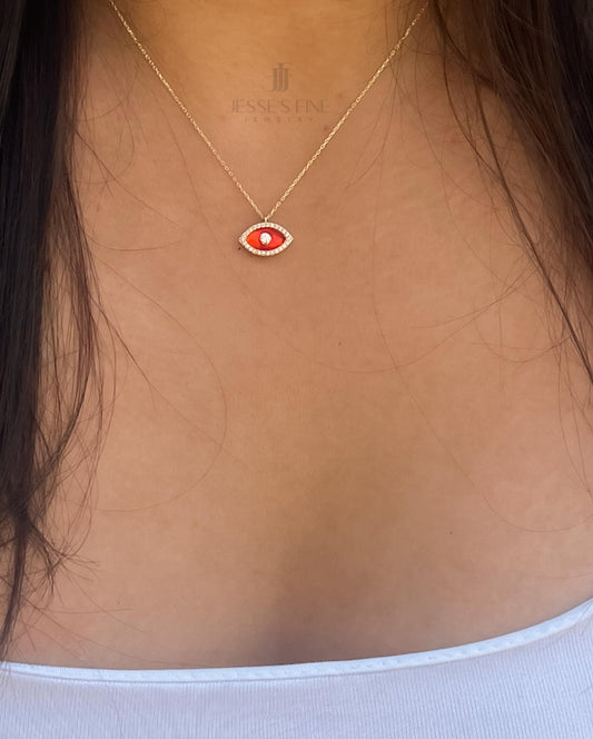 Red evil eye necklace talisman red evil eye necklace dainty evil eye necklace for her protection mal de ojo red evil eye amulet necklace