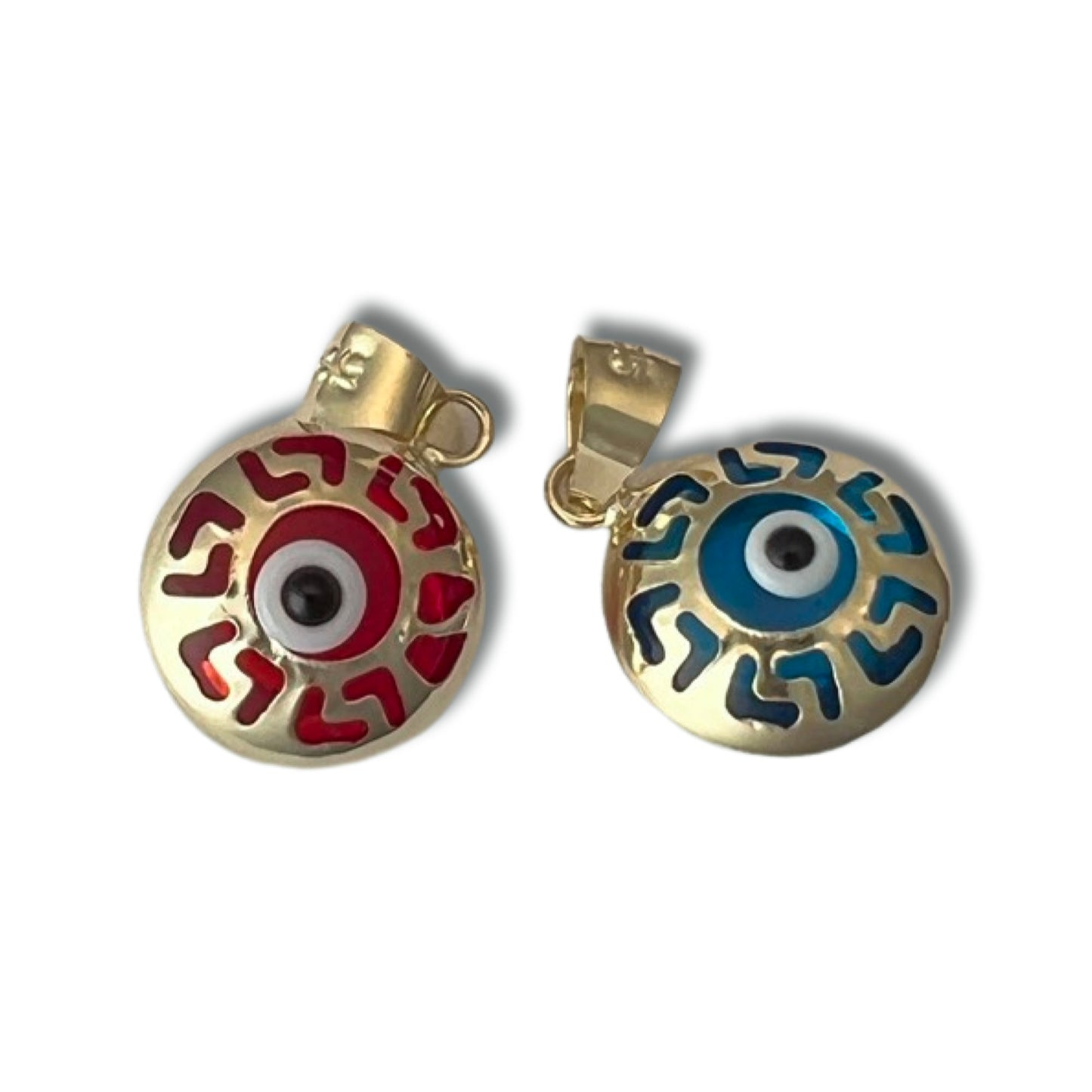 Greek key inspired evil eye turquoise greek evil eye