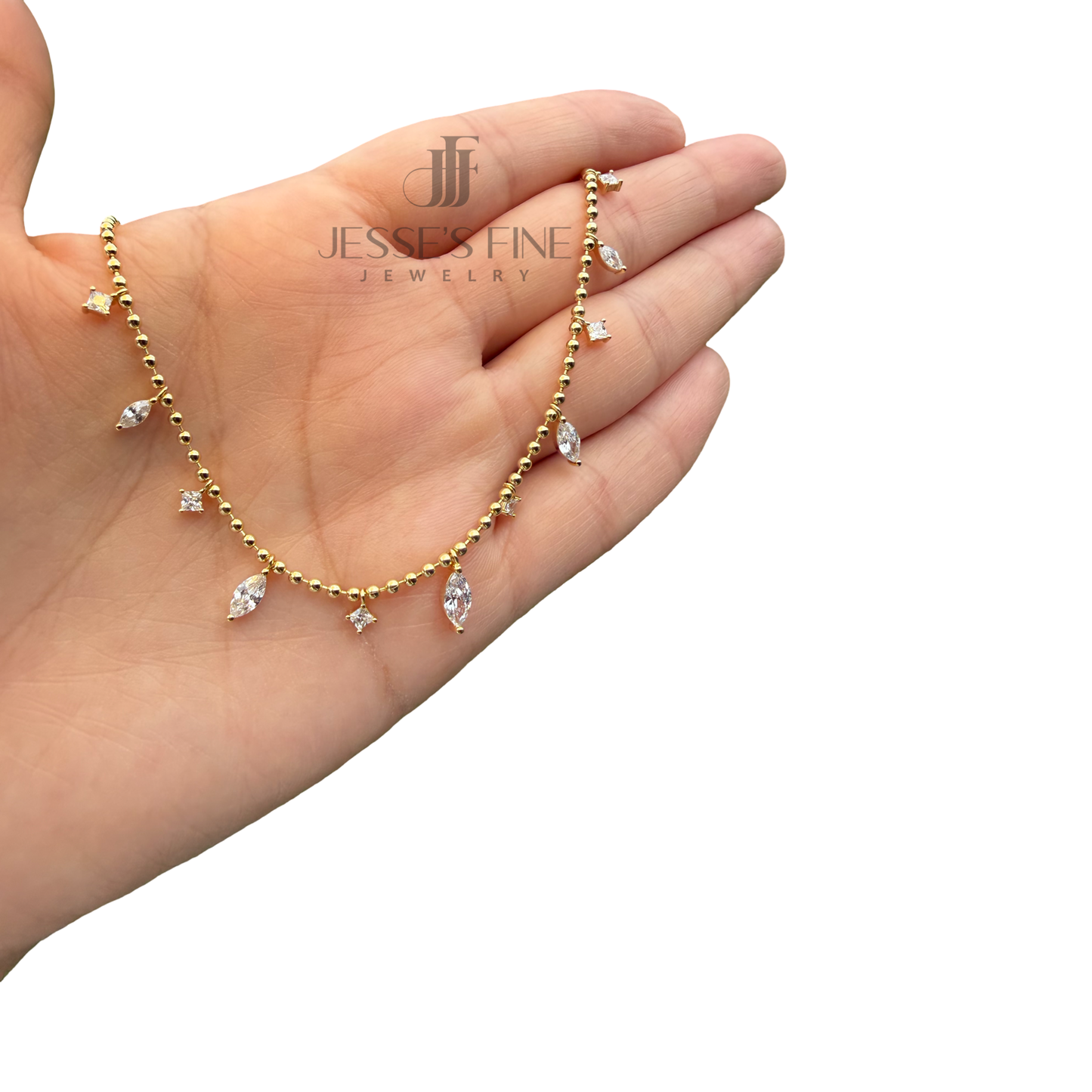 Marquise stone dangle drop necklace-mixed marquise stone layering necklace