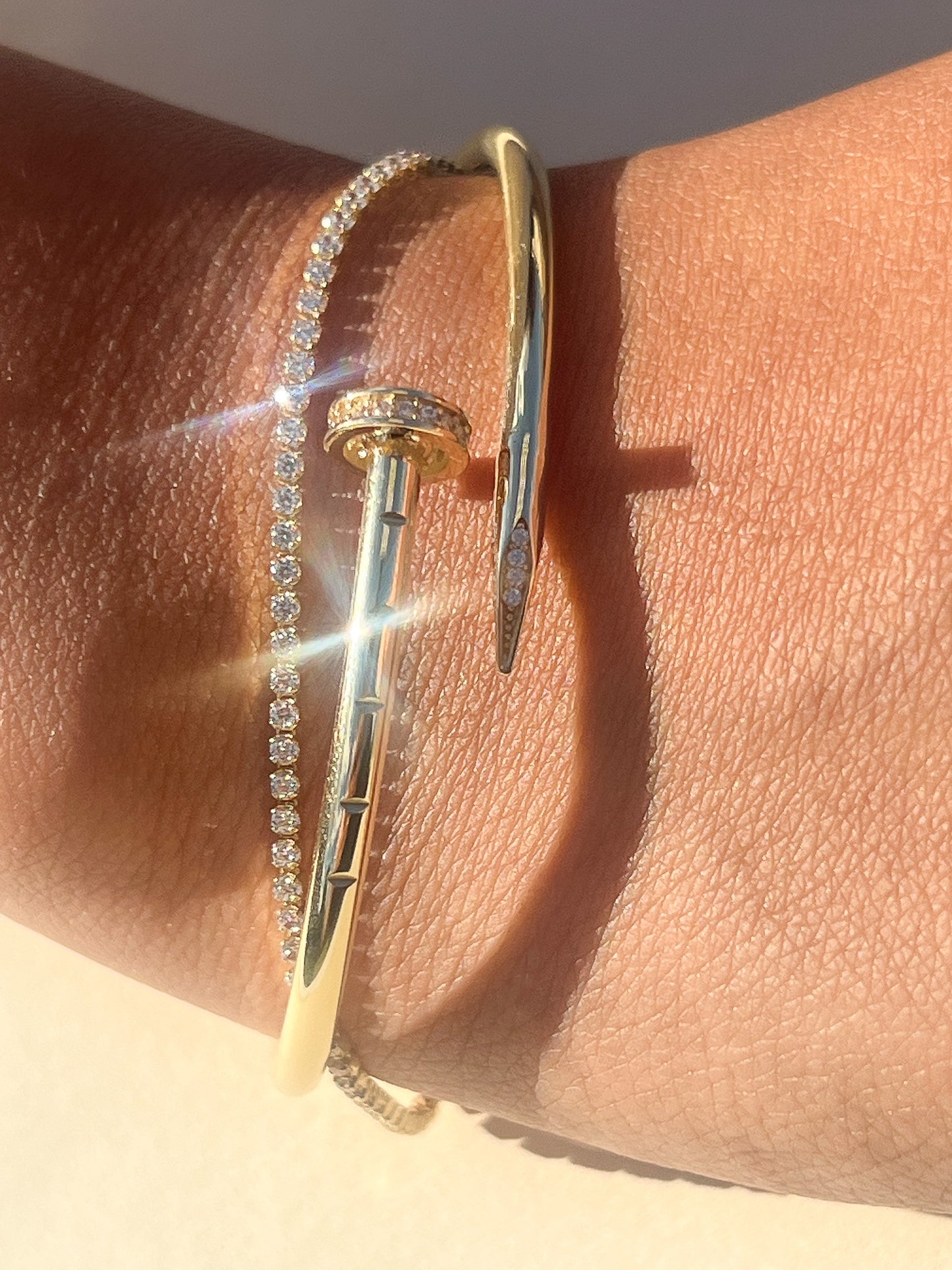 10k Gold bangle nail inspired