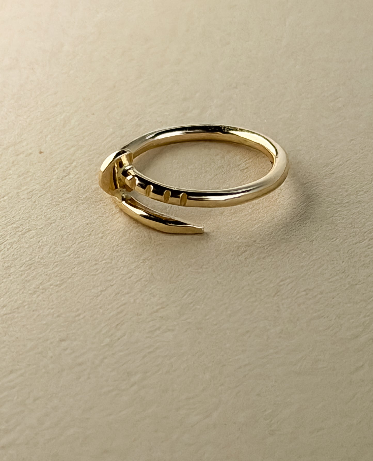 Half moon dainty pinky ring