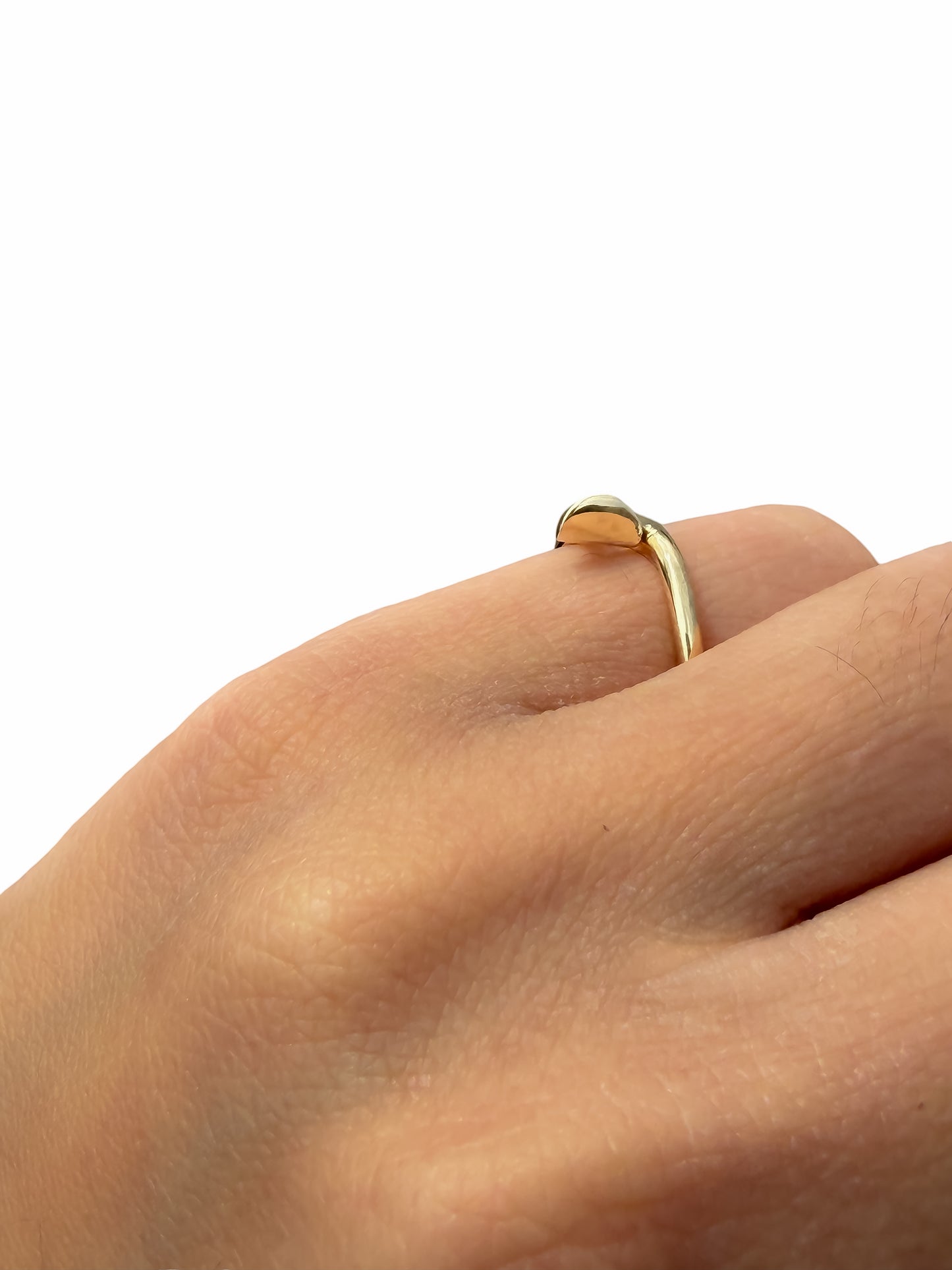 Half moon dainty pinky ring