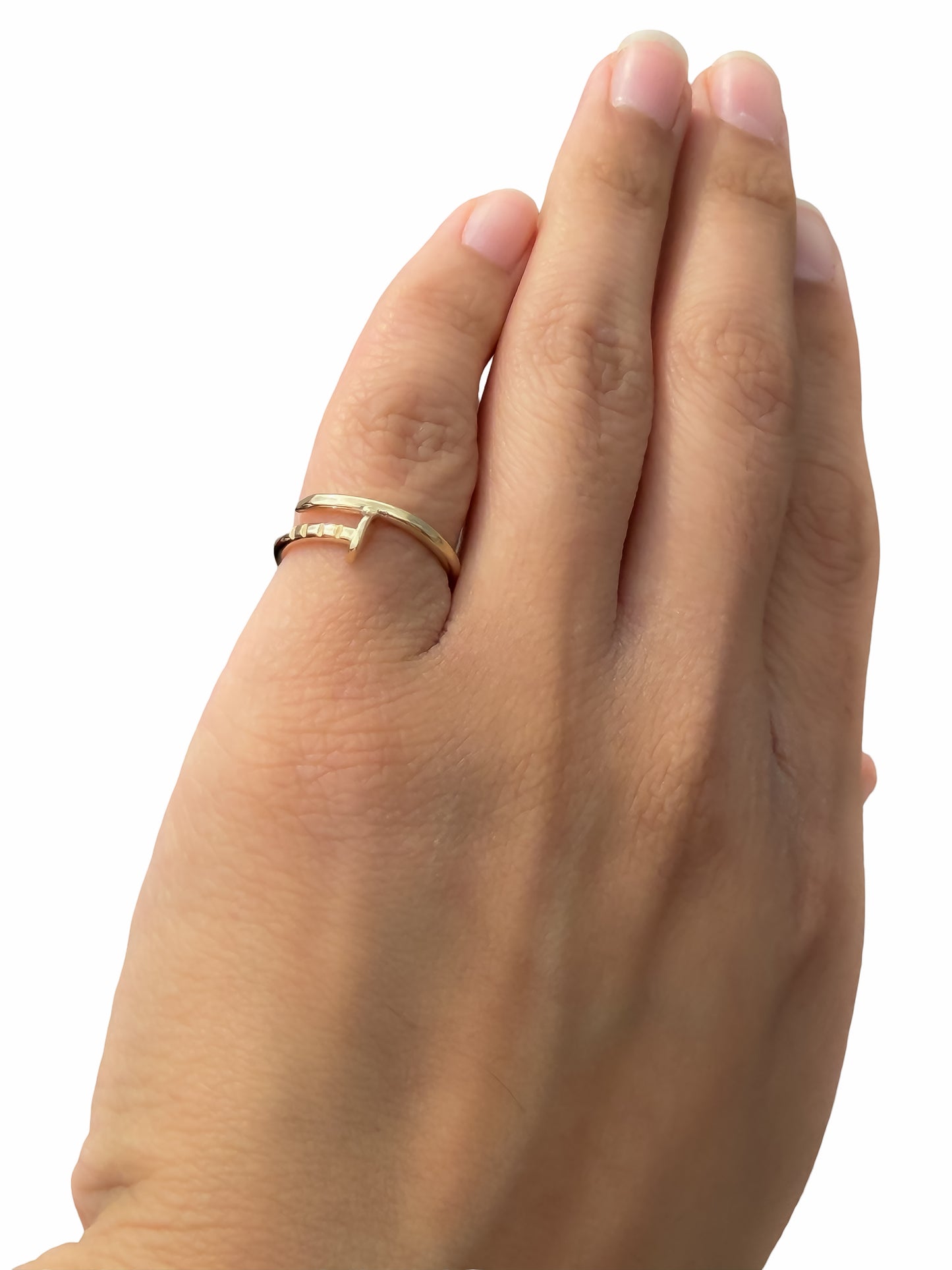 Half moon dainty pinky ring