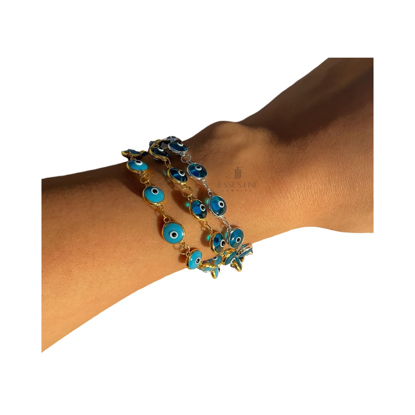 Tennis bracelet evil eye gold plated tennis turquoise evil eye bracelet light blue evil eye bracelet dark blue glass evil eye bezel bracelet