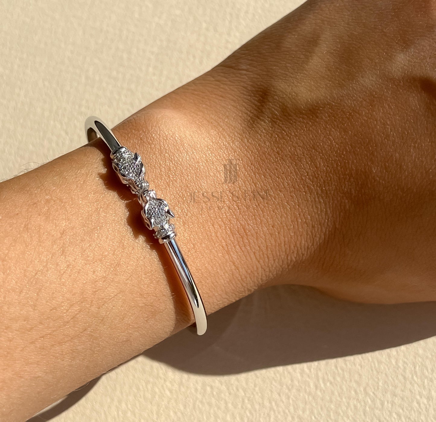 Silver Double panther hinged cuff bracelet silver panther bangle gift for her gold panther cuff bangle gift for her unique cuff jaguar