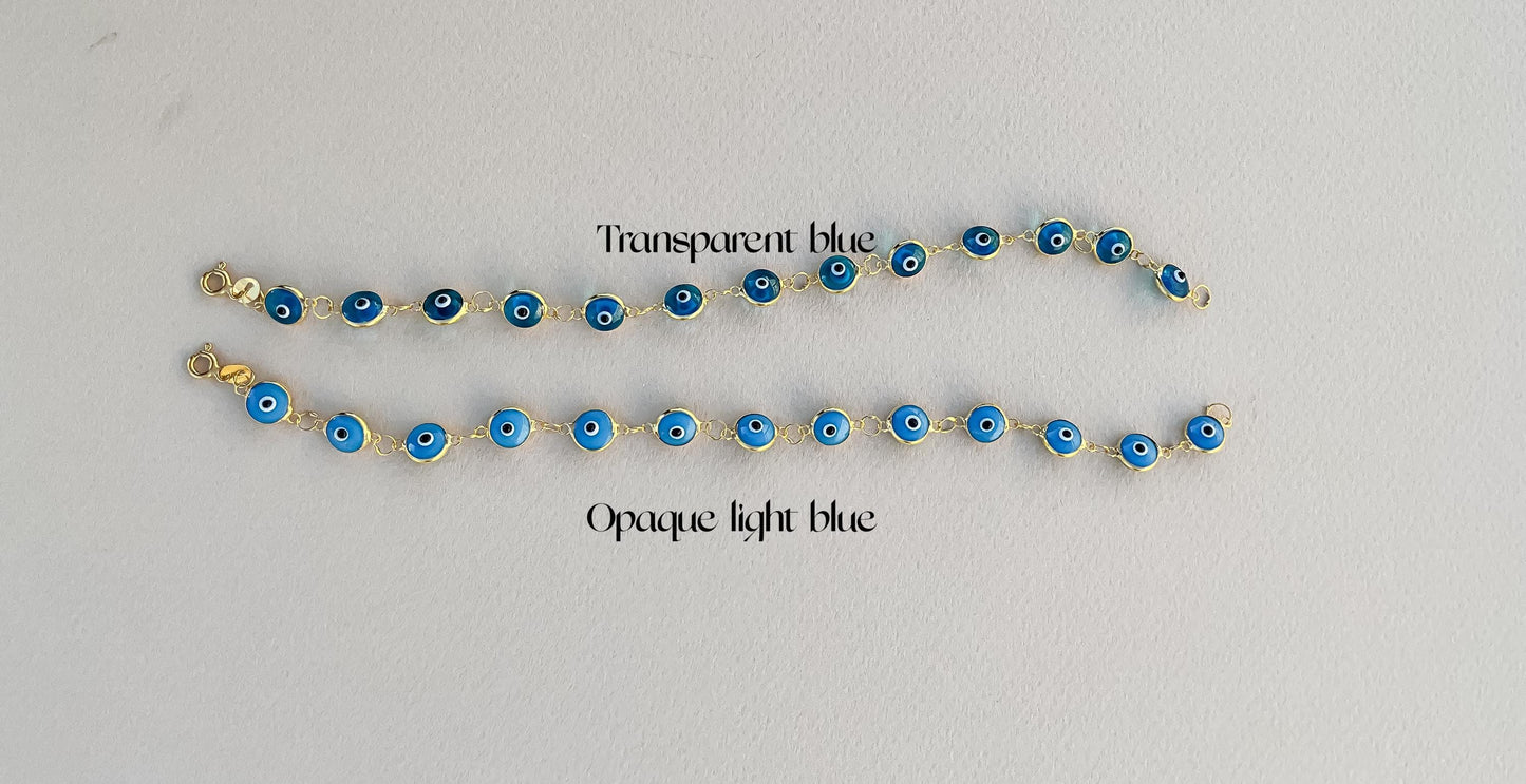 Tennis bracelet evil eye gold plated tennis turquoise evil eye bracelet light blue evil eye bracelet dark blue glass evil eye bezel bracelet