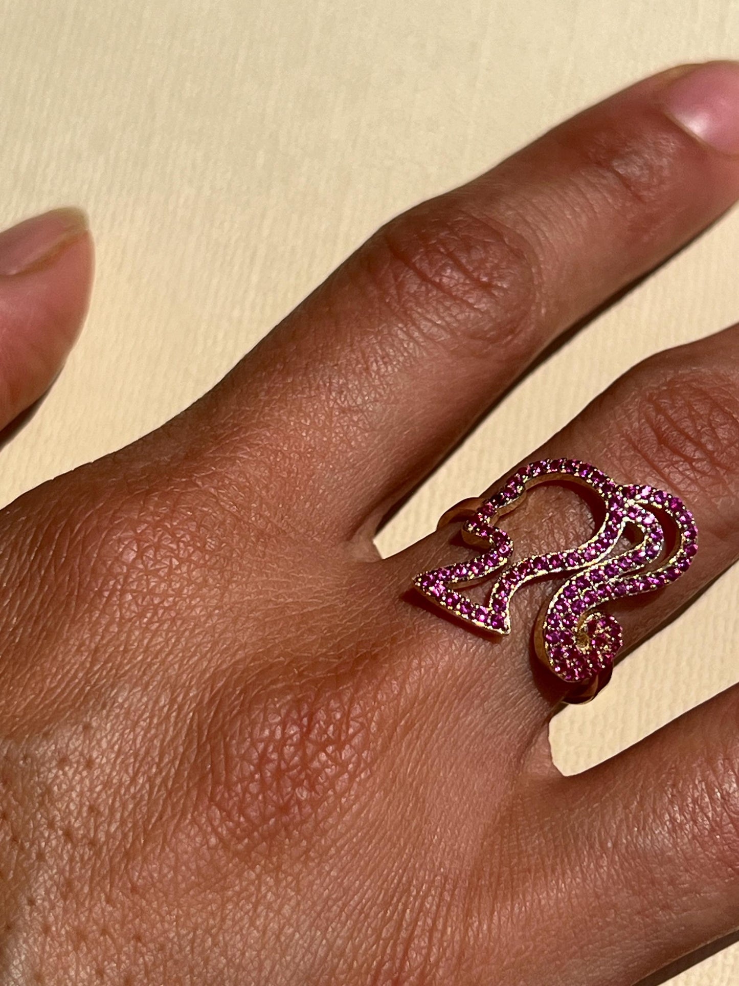 Barbie pink ring pink girly ring teenager pink CZ ring gold and pink ring doll ring statement pink CZ ring gift for her  valentines gift ring