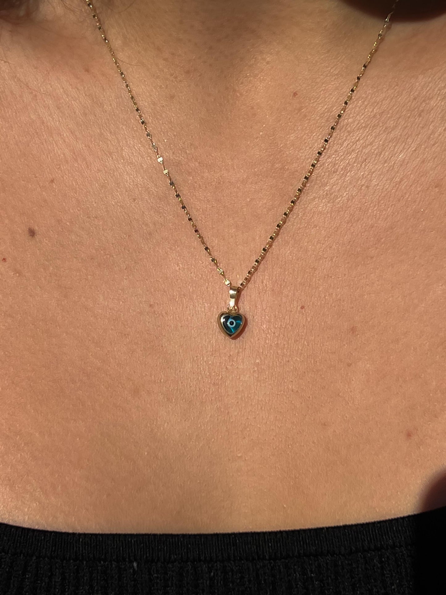 small heart evil eye pendant turquoise real 10k gold evil eye heart shaped charm pendant gift for hernprotection evil eye charm amulet eye